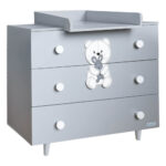 Chest of Drawers-Changing table Polar Grey