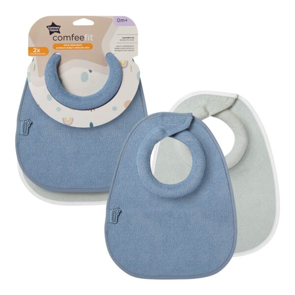 CTN MILK FEEDIN BIB X 2 BLUE