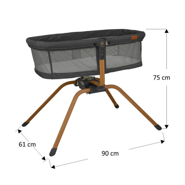 Baby Cot Chic 2in1 Graphite - Image 2