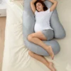 U Shaped Cooling Fabric Pregnancy Pillow - Image 2