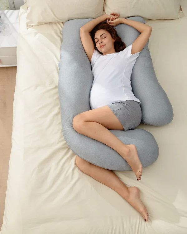 U Shaped Cooling Fabric Pregnancy Pillow - Image 2