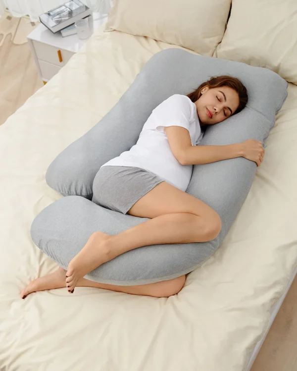 U Shaped Cooling Fabric Pregnancy Pillow - Image 6
